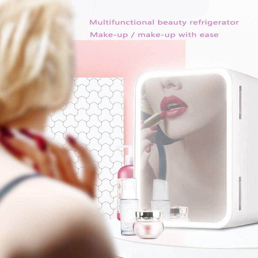 Mini Makeup Fridge | Portable Cosmetic Refrigerator & Warmer