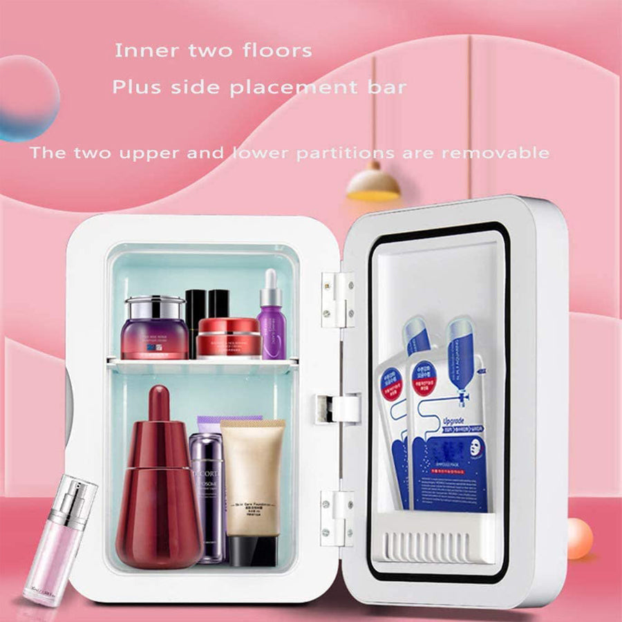 Mini Makeup Fridge | Portable Cosmetic Refrigerator & Warmer