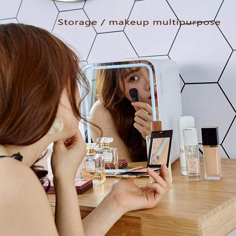 Mini Makeup Fridge | Portable Cosmetic Refrigerator & Warmer