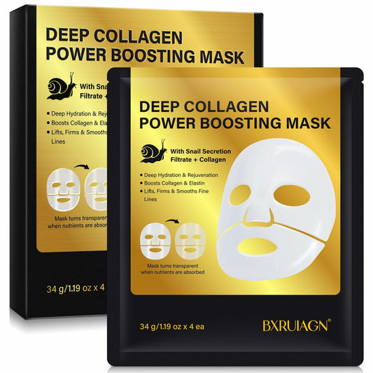 Snail Mucin 96% Hydrogel Face Mask | Korean Skin Care | 4-Pack
